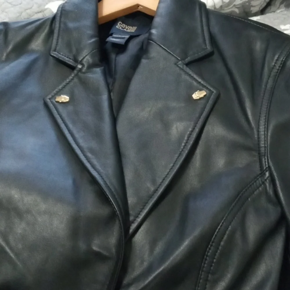 Cavalli Class Leather Jacket - Picture 13 of 13